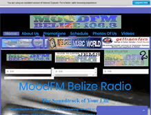 Tablet Screenshot of moodfmbelize.com